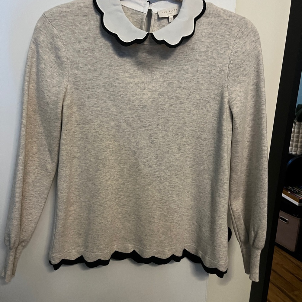 Ted Baker Scalloped Peter Pan Collar Cashmere